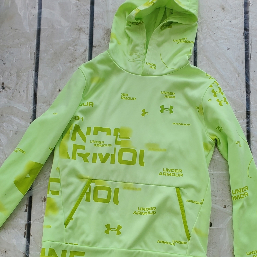 Under Armour hoodie lime green Y.LG